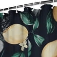thumbnail image 3 of Yellow Lemon Fruit Leaves Black Pattern Shower Curtain 72"x84" ,Bathroom Decorative Shower Curtains Set with 12 Hooks,Modern Waterproof Washable Shower Curtain, 3 of 6