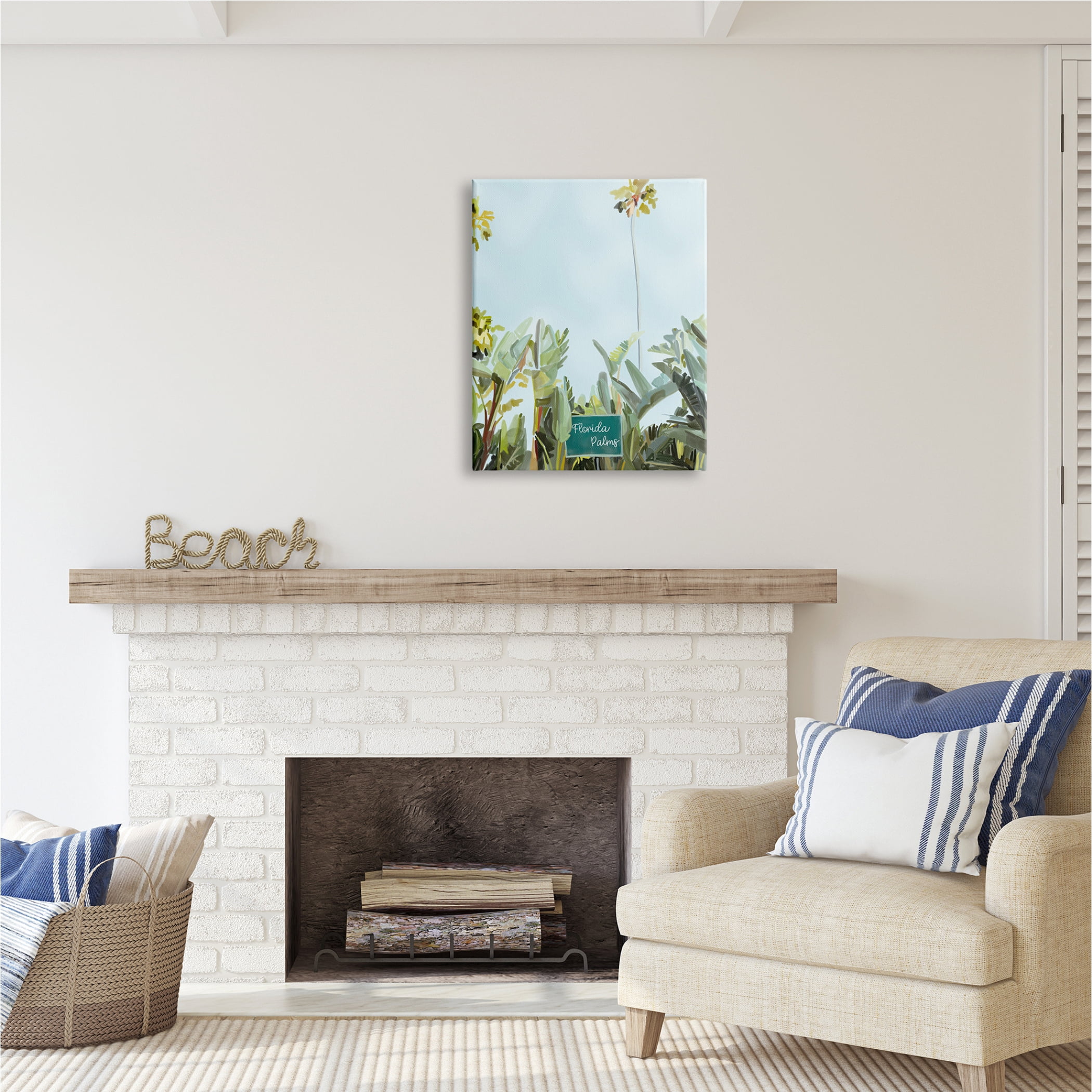 Stupell Industries Florida Palms Botanicals Botanical & Floral Painting Gallery Wrapped Canvas Print Wall Art, 24 x 30