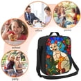 thumbnail image 5 of Rateoe Stained Glass Cat Art Lunch Bag Reusable Lunch Box with Shoulder Straps for Men Women Insulated Portable Lunchbox for adults Suitable for School Work Picnic, 5 of 7