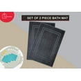 thumbnail image 2 of Bella Vista Cotton Bath Mat 2 Pc Set With Free 4 Washcloths-Washable, Soft and Absorbent, 22 x 34 Inches- Virgin Ring Spun Cotton. By Cotton Homes(Set Of 2 Piece Bath Mats, C.Grey), 2 of 8