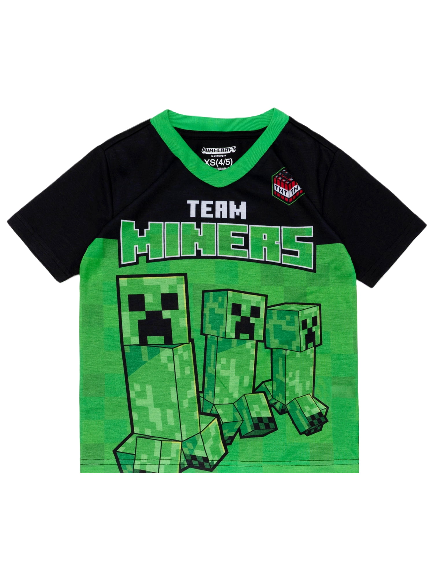 Minecraft 2-Piece Short Sleeve and Short Pajama Set, 4-16