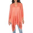 thumbnail image 3 of Area Stars Womens Knit Layering Poncho Sweater, Pink, 3 of 3