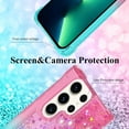 thumbnail image 3 of Glitter Phone Case for Samsung Galaxy S24 Ultra Case Clear Silicone for Women Girls, Cute Gold Cover Samsung S24 Ultra Case Shockproof Aesthetic Durable Bumpers (Pink-Green), 3 of 14