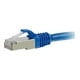 C2G 5ft Cat5e Ethernet CAT 5e (STP) 5 ft Câble de Raccordement Réseau Blindé - Bleu - Câble de Raccordement - RJ-45 (M) à RJ-45 (M) - - STP - - Moulé, Toronné - Bleu – image 2 sur 2