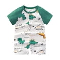 thumbnail image 2 of Antinious Short Sleeve Bodysuits for Kids,Boys And Girls Summer Bodysuit,Summer Kids Romper Boys And Girls Kids Short-sleeved Cardigan Crawling Clothes,White,66, 2 of 3