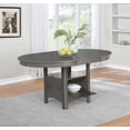 thumbnail image 2 of Lavon Oval 60-inch Extension Leaf Dining Table Medium Grey, 2 of 8