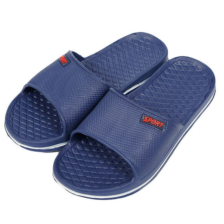 Mens Slip On Sport Slide Sandals Flip Flop Shower Shoes Dshq