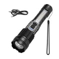 thumbnail image 3 of Linterna LED USB Recargable Modelo A70 | Lúmenes altos 800-20000LM | 5 modos ajustables | Resistente al agua IPX5 | Alcance de 1000-1500 m | Zoom telescópico | Batería de 1200 mAh | Aleación de, 3 of 8