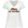 thumbnail image 3 of Inktastic Napping Dis Tew Much Daschund Weiner Dog Brown Women's Plus Size V-Neck T-Shirt, 3 of 5