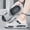 White and Grey, variant on Men's Air Cushion Shock-Absorbing Two-Way Slide Sandals, New Functional Style Platform Slippers with Adjustable Heel Strap, Casual Sports Beach Sandals, Slip-On Slides for Indoor and Outdoor Use
