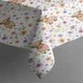 thumbnail image 3 of White Highland Cow Flower Pattern Rectangle Tablecloth 60"x84",Waterproof Polyester Rectangle Table Cloth, Wipeable Spillproof Polyester Tablecloth for Dining, Camping, Indoor and Outdoor, 3 of 5