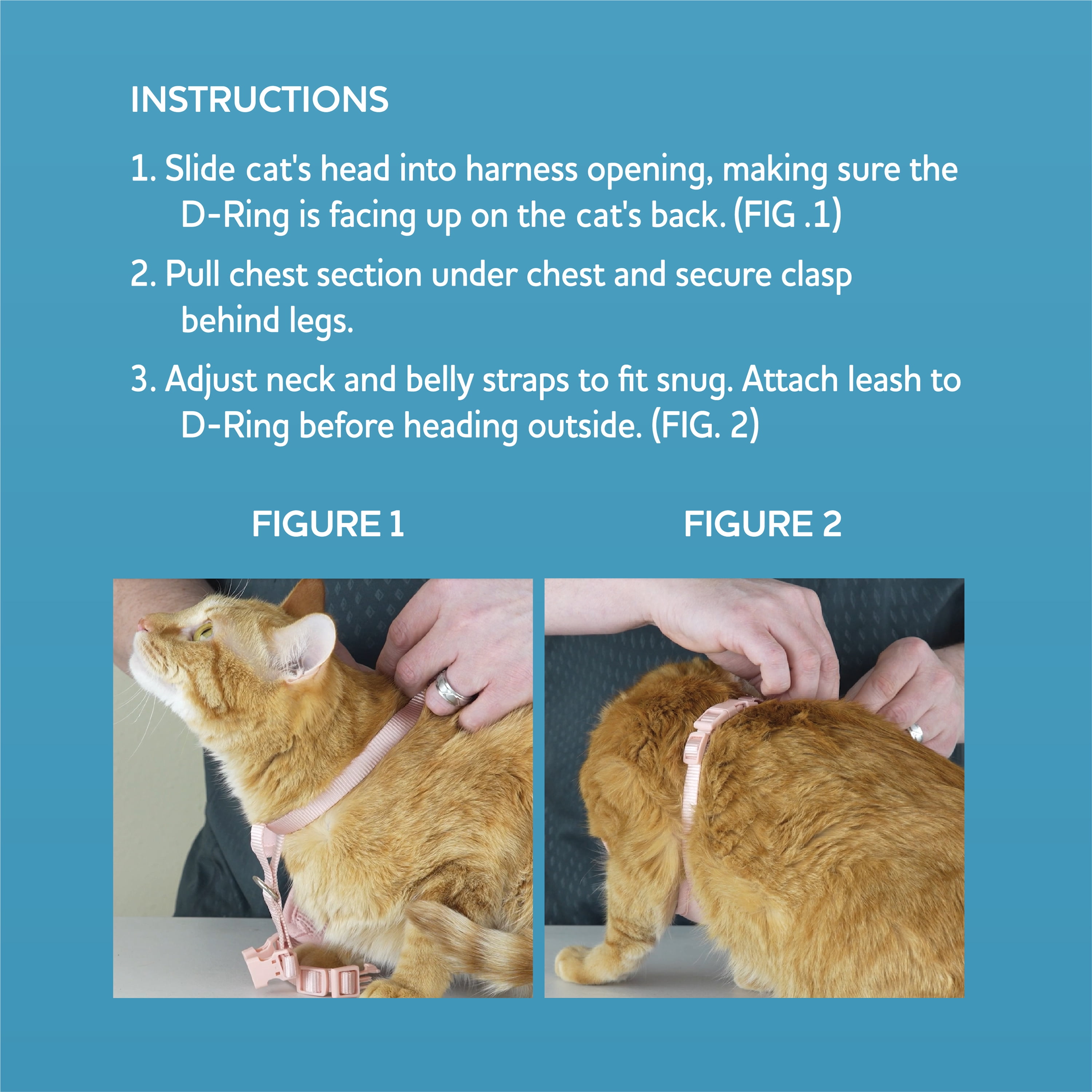 Vibrant Life Polyester Comfort Cat Harness and Leash Set, Tan, One Size