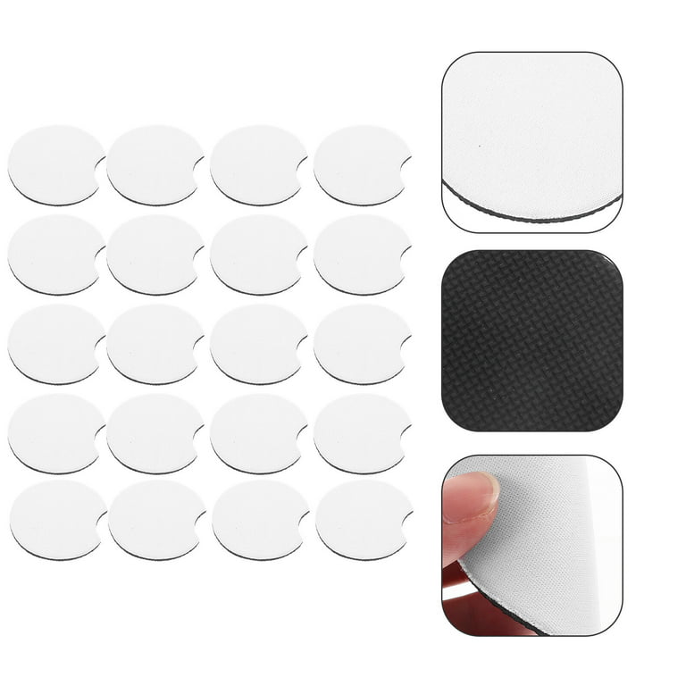 50pcs Blank Sublimation Car Coasters Blank Cup Coasters Wear-resistant  Sublimation Coasters 