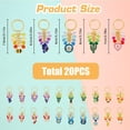 thumbnail image 2 of 20Pcs 5 Styles Alloy Enamel Keychain Cute Heart Butterfly Key Rings with Colorful Acrylic Beads Multi Style Pendant Decoration Key Chain for Car Key Bag Decoration 7~8.5cm DIY, 2 of 7