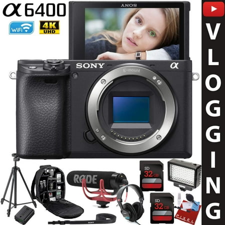 Sony Alpha a6400 Mirrorless Digital Camera (Body Only) Vlogging (Best Sony Vlogging Camera)