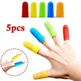 thumbnail image 3 of Gel Finger Protector,Elastic Silicone Finger Cots Tips Covers Protectors Scald-proof Anti-slip Anti-Burn,Provide Relief for Finger Cracking,Blisters and Calluses Protect,5 Sets, 3 of 7