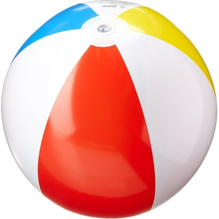 Colorful Striped Inflatable 20" Beach Ball - Pack of 2