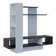 thumbnail image 3 of Mueble de Tv 60" MADIK con Nichos y Repisa blanco/rústico 200x180x48cm Modelo 2543.0008, 3 of 4