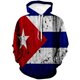 thumbnail image 3 of Sudadera con capucha con estampado 3D de la bandera de Cuba para hombre, sudaderas de manga larga con patrón cubano, tops tipo pulóver, sudaderas deportivas de moda para correr, sudaderas de gran tama, 3 of 5