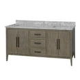 thumbnail image 5 of Parisian 72" Bathroom Vanity with Gray Oak Cabinet and Carrara Marble Top, 5 of 7