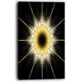 thumbnail image 2 of Bright Yellow Rounded Fractal Flower - Floral Canvas Art Print, 2 of 3