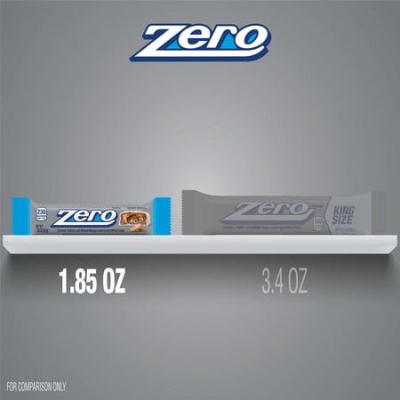 ZERO WHITE FUDGE, CARAMEL, PEANUT AND ALMOND NOUGAT CANDY, BAR 1.85 OZ