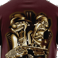 thumbnail image 4 of Rollin Hard men's Sideshow Lowrider burgundy classic fit front and back print graphic tee shirt, 4 of 5