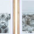 thumbnail image 4 of Stratton Home Decor Boho Set of 2 Highland Cows Framed Wall Art Under Glass, 4 of 5