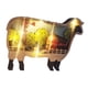 thumbnail image 3 of Adornos de animales de madera Escultura Mesa Talla de madera Estatua de cerdo/oveja/vaca para Ovejas con Luz, 3 of 9