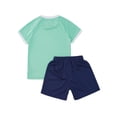 thumbnail image 4 of TSSOE Kids Boys 2 Piece Football Training Uniform Short Sleeve Soccer Jersey T-Shirts and Shorts Set Mint Green XXS, 4 of 7