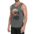 thumbnail image 2 of GIRUNS Mens Tank Tops Summer Beach Sleeveless Vacation Shirts Muscle Gym Vest Graphic Tank Top Dark Grey Sun 2 Pal L, 2 of 7