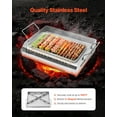 thumbnail image 4 of 17x13" Flat Top Griddle Stainless Steel Universal BBQ Grill Pan - Heavy Duty Cookware for Stove, Camping, Outdoor & Indoor Use, 4 of 11