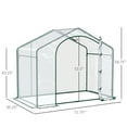 thumbnail image 3 of CoSoTower 6' X 3' X 5' Portable Walk-In Greenhouse, PVC Cover, Steel Frame Garden Hot House, Zipper Door, Top Vent for Flowers, Vegetables, Saplings, Clear, 3 of 9
