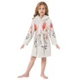 thumbnail image 6 of FORMRS Niños Bathrobe Unisex Hooded Robe Soft Plush Pajamas Sleepwear, Size 2-3T, Pink Flower, 6 of 7