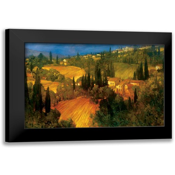 Craig, Philip 14x11 Black Modern Framed Museum Art Print Titled - Hillside - Tuscany