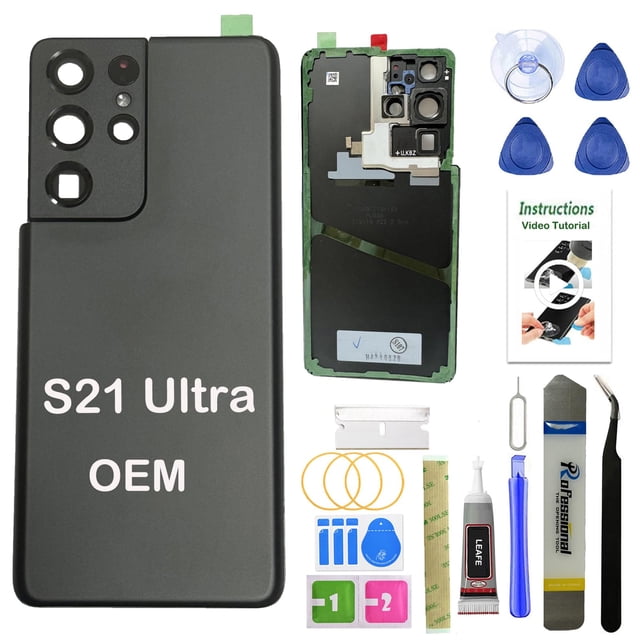 Reemplazo de Cristal Trasero LEAFE para Samsung Galaxy S21 Ultra