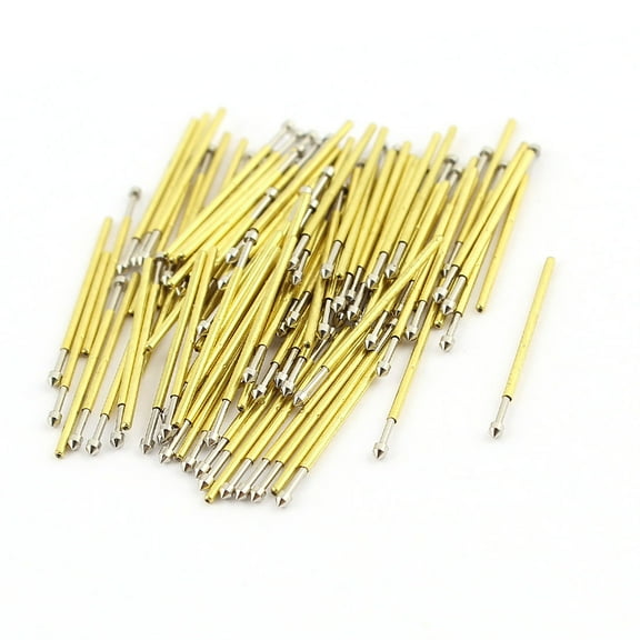 Unique Bargains 100Pcs P50-E2 Dia 0.68mm Length 16.55mm 75g IC Spring Test Probe Pin