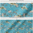 thumbnail image 2 of Soimoi Cotton Voile Fabric Leaves,Moth & Magnolia Floral Print Fabric by the Yard 42 Inch Wide, 2 of 7