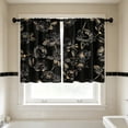 thumbnail image 2 of 1 Pair 2D Printed Kitchen Short Curtain Panels Washable Easy Install Window Drapes, Decorative Patterned Small Window Curtains For Kitchen Bedroom Bathroom, Light Filtering Short Window Treatments, 2 of 6