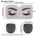 thumbnail image 4 of Yuyamidu Eye Sunshade for Car Windshield Fashion Car Sun Shade for Windshield Anti-Dirty Window Sun Shade Large Car Sun Visor Car Window Glare Max UV Rays, Gray, 4 of 7