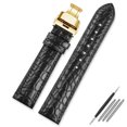 thumbnail image 3 of Correa de piel de cocodrilo para reloj Longines Master Omega con cierre de mariposa para hombre y mujer, 12, 14, 16, 18, 20, 22 y 24 mm, 3 of 5