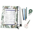 thumbnail image 5 of Wobogo Cute Cartoon Sloth Pattern with Tropical Leaves A4 Size Clear Polyester File Pocket Set of 2 Zipper Home Work Office Organizer, 5 of 7