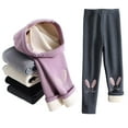 thumbnail image 2 of LYMAYTER Little Girls Leggings Pants Kids Baby Cartoon Fleece Trousers Toddler Thickened Bottoms Pants for 1-28 Years, 2 of 10