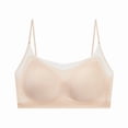 thumbnail image 5 of Lixiuxyad Front Closure Floral Lace Bra Comfortable Support Underwire T Shirt Bralette Soft Wireless Everyday Wear,Bras for Women Yellow 38, 5 of 5