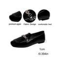thumbnail image 5 of Wensltd Women Loafer Flat Shoes Wide Width Square Toe Solid Color Daily Office Casual Dress Shoes, 5 of 6