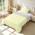thumbnail image 2 of Manfei Vintage Grid Twin Comforter Sets,Modern Checkered Bedding Set,Light Yellow,Light Gray Reversible,2 Pieces,1 Comforter and 1 Pillowcase,2 Pieces,1 Comforter and 1 Pillowcase, 2 of 7