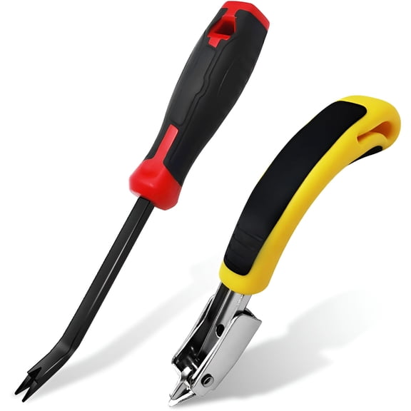 FACEGA Staple Remover,Heavy Duty Staple Remover Tool,Upholstery Stapler Remover for Carpet,Wood,Floor,Furniture,Construction,Industrial Staple Lifter Removes Flooring,Carton Box Staples (2pcs)