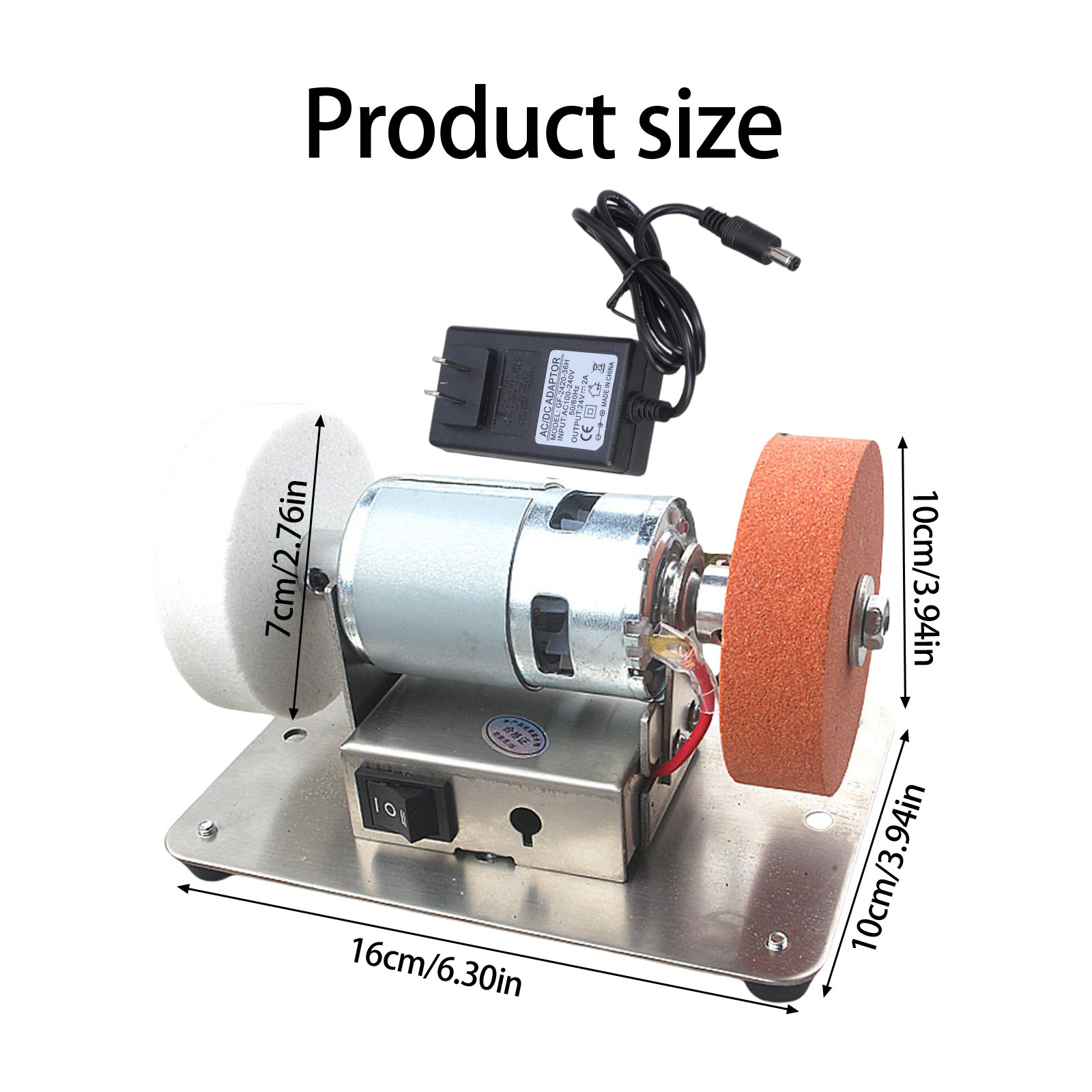 Electric Small Sander 100W Table Grinder 6000rpm Variable Speed Control For Cutter Sharpening Metal Polishing Projects