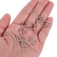 thumbnail image 5 of MLINS 50pcs Mini S Hooks Connectors Small Metal S Shaped Wire Hooks Christmas Ornament Hangers for DIY Crafts Hanging Jewelry, Keychain and Tags, 5 of 8