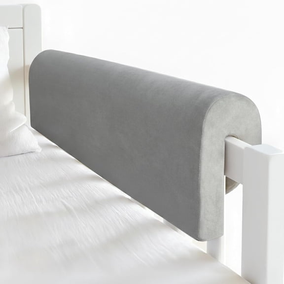 XIBUFE Toddlers' Bed Rail Bumpers Protector,Children'S Bed Guardrail Padding,Soft Cushioned Barrier,Increased Height,Easy to Install,Washable Cover,Fits Floor,Bunk&Loft,3 Ft,Gray,1Pack